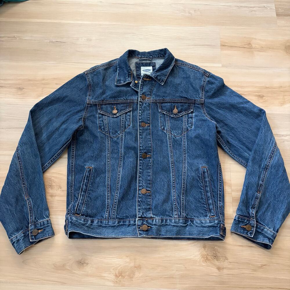 Old navy men denim jacket dark wash